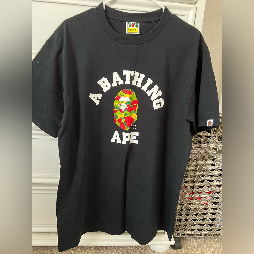 A Bathing Ape (Bape) black t-shirt
